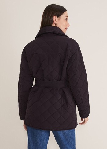 Phase Eight Nila Quilted Puffer Coats Purple USA | 3674150-VP